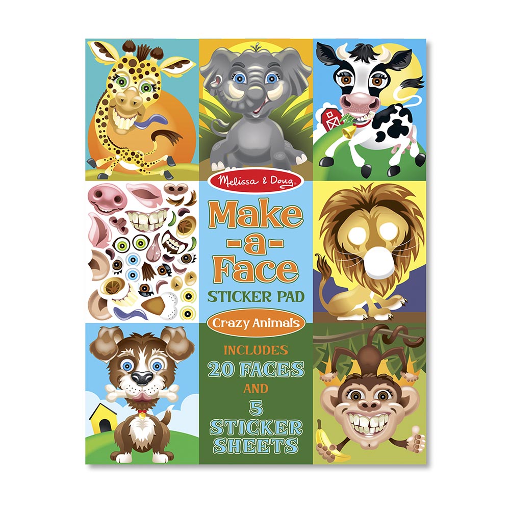 Pad de stickers - Caras de animales