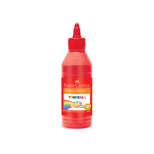 Tempera botella 250ml rojo
