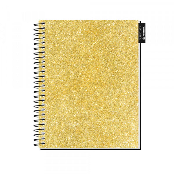 Cuaderno glitter 1/2 oficio 150 hojas