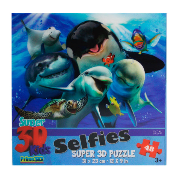 Puzzle Super 3D Selfie del Oceano 48 piezas