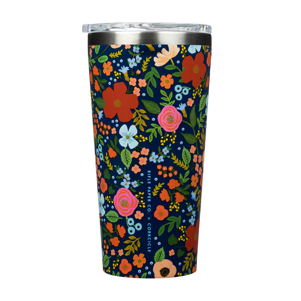 Vaso Témico Tumbler 475ml Rifle Paper Gloss Navy Wild Rose